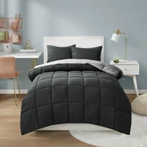 HIG Twin XL 5 Pieces Comforter Set, Gray Reversible and Lightweight Bed in a Bag with 1 Comforter, 1 Flat Sheet, 1 Fitted Sheet, 2 Pillowcases, All Season Bedding Set for Dorm Bedroom