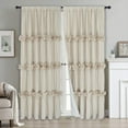 thumbnail image 1 of HIG Uptown Modern Camel Solid Print Geometric Rod Pocket Blackout Curtains, 54" x 84" (2 Panels), 1 of 8
