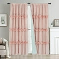 thumbnail image 1 of HIG Uptown Modern Peach Solid Print Rod Pocket Blackout Curtains, 54" x 84" (2 Panels), 1 of 7