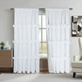 thumbnail image 1 of HIG Uptown Modern White Solid Print Rod Pocket Blackout Curtains, 54" x 84" (2 Panels), 1 of 7