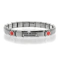 thumbnail image 1 of HIGH BLOOD PRESSURE Medical Alert ID Bracelet, Modular Charm Style - SIZE OPTION B, 1 of 6