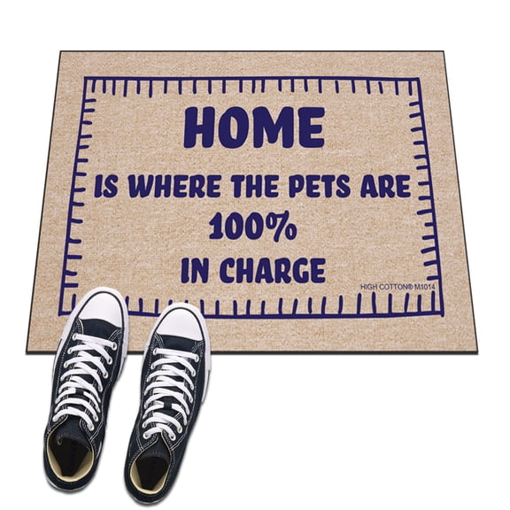 HIGH COTTON PETS ARE IN CHARGE - Welcome Doormat