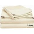 thumbnail image 1 of HIGH COUNT - 600 TC - KM LINEN - Home Bedding Sheet Set - Full Size - Solid Colors { Ivory } with Deep Pocket 22" Inches, 1 of 1