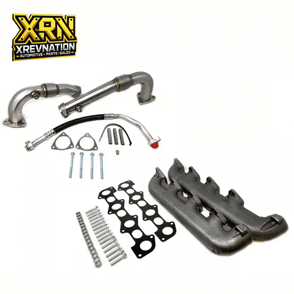 HIGH FLOW Up Pipe & Exhaust Manifold For 2008-2010 Ford 6.4L Powerstroke Diesel