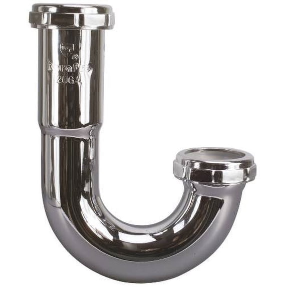 HIGH INLET J-BEND 20GA CHROME BRASS 1-1/4" per 4 Each