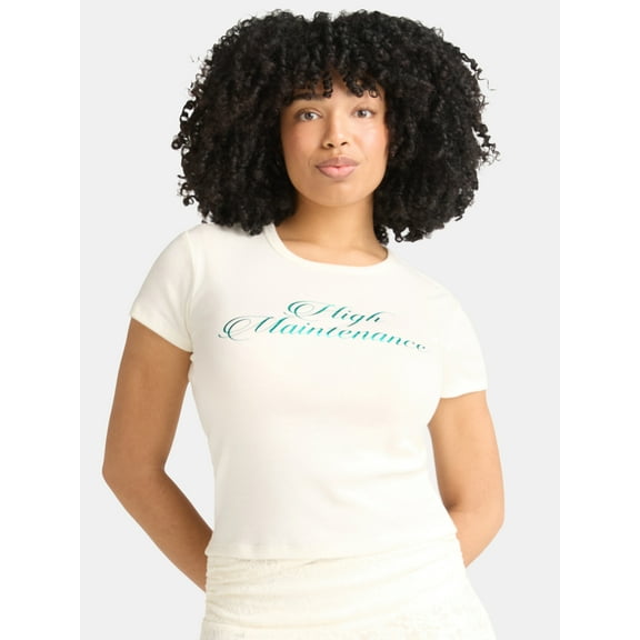 High Maintenance Women's Graphic Tee with Short Sleeves, Sizes XXS-XXL