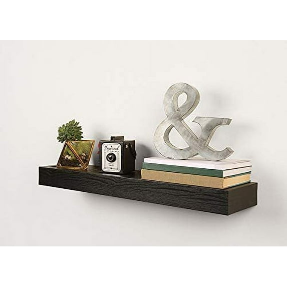 "HIGH & MIGHTY 515602, Tool Free Floating Shelf, 15 LB Limit, 18", Black"