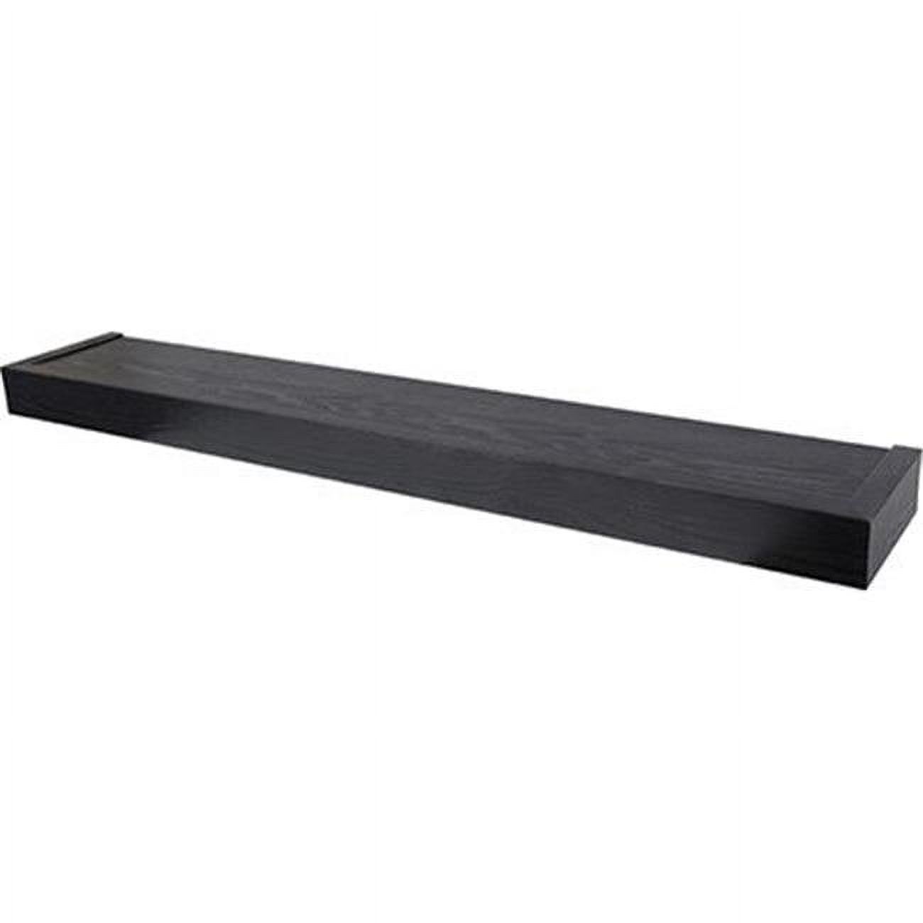 HIGH & MIGHTY Decorative 36" Floating Shelf Holds up to 25lbs, Easy Tool-Free Dry Wall Installation, Flat, eCommerce Packaging, Black - image 1 of 2