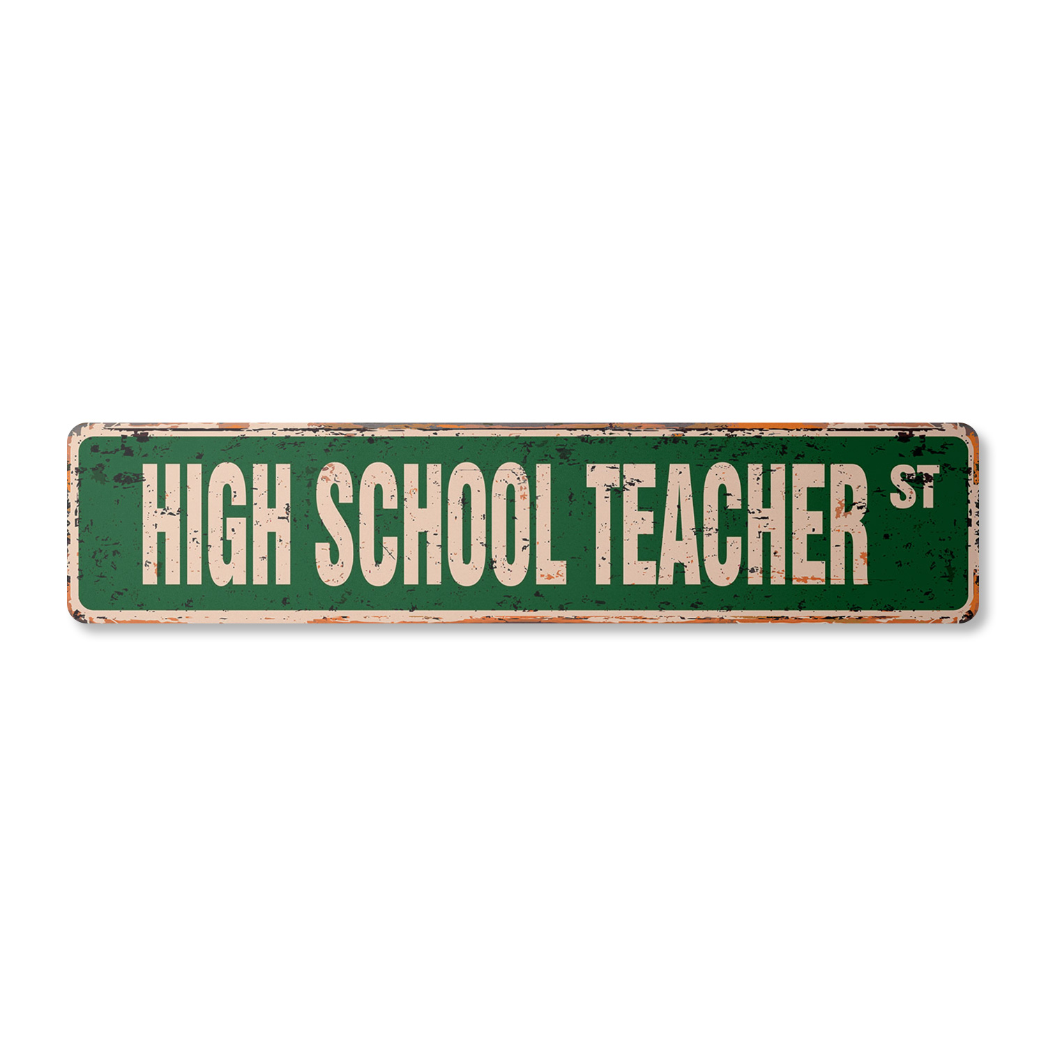 HIGH SCHOOL TEACHER Vintage Aluminum Street Sign chemistry algebra ...