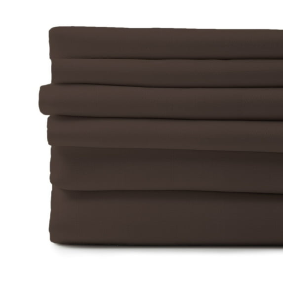 HIGH THREAD COUNT 6 PIECE BED SHEET SET BAMBOO FEEL 4 PILLOWCASES DEEP POCKET SHEETS