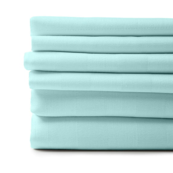HIGH THREAD COUNT 6 PIECE BED SHEET SET BAMBOO FEEL 4 PILLOWCASES DEEP POCKET SHEETS
