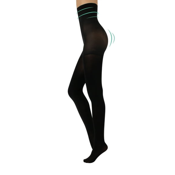 HIGH WAIST PANTYHOSE | OPAQUE SHAPING TIGHTS | WINTER PANTYHOSE | 80 DEN | BLACK | S, M, L, XL | ITALIAN HOSIERY | (S, Black)