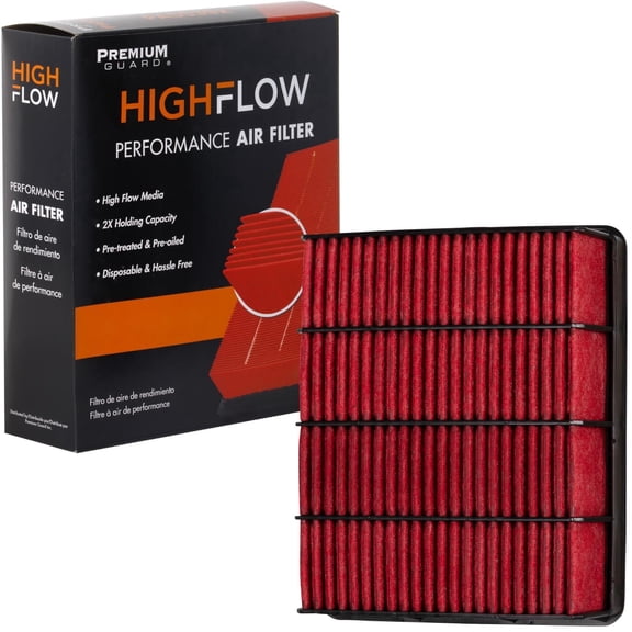 HIGHFLOW PA4886X High Performance, Pre-Oiled Disposable Engine Air Filter | Fits 1995-2004 Toyota Tacoma 3.4L; 1996-2002 4Runner 3.4L; 1992-2000 Lexus SC400 4.0L, SC300 3.0L; 1993-1998 Supra 3.0L