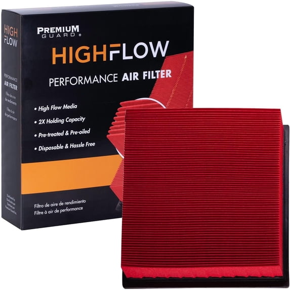 HIGHFLOW High Performance, Pre-Oiled Disposable Engine Air Filter PA5192X | Fits 2001-2012 Ford Ranger, 2001-2005 Explorer Sport Trac, 2001-2003 Explorer Sport, 2001-2010 Mazda B2300