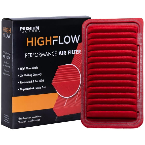 HIGHFLOW High Performance, Pre-Oiled Disposable Engine Air Filter PA5463X | Fits 2003-2008 Toyota Corolla, Matrix, 2003-2008 Pontiac Vibe, 2005-2010 Scion tC, 2013-2016 FR-S