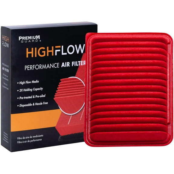 HIGHFLOW High Performance, Pre-Oiled Disposable Engine Air Filter PA5649X | Fits 2010-2017 Toyota Camry, 2009-2016 Venza