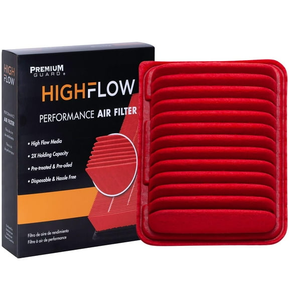 HIGHFLOW High Performance, Pre-Oiled Disposable Engine Air Filter PA5655X | Fits 2009-2019 Toyota Corolla, 2006-2019 Yaris, 2009-2014 Matrix, 2008-2014 Scion xD