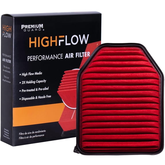 HIGHFLOW High Performance, Pre-Oiled Disposable Engine Air Filter PA5819X | Fits 2012-2017 Jeep Wrangler, 2018 Wrangler JK