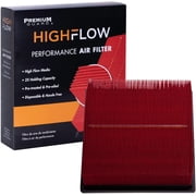 HIGHFLOW High Performance, Pre-Oiled Disposable Engine Air Filter PA6116X | Fits 2011-2025 Dodge Durango, 2024-2025 Toyota Tacoma, 2025 4Runner, 2011-2021 Jeep Grand Cherokee