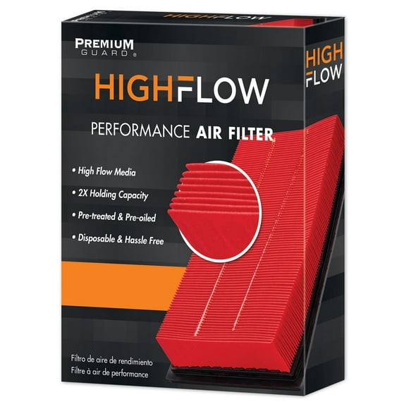 HIGHFLOW High Performance, Pre-Oiled Disposable Engine Air Filter PA6131X | Fits 2010-2017 Chevrolet Equinox, 2010-2017 GMC Terrain