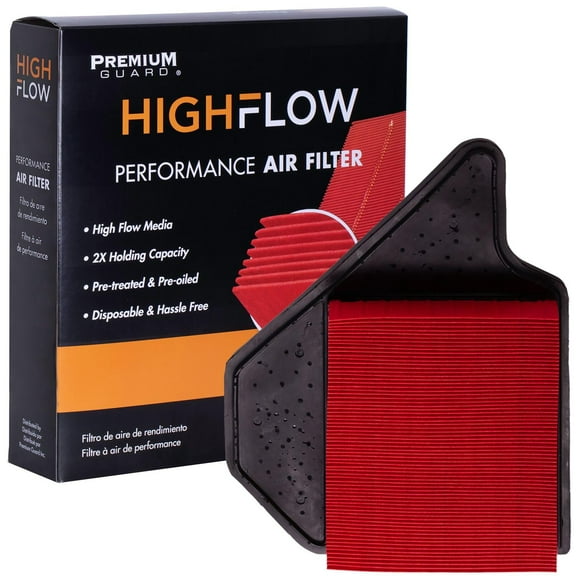 HIGHFLOW High Performance, Pre-Oiled Disposable Engine Air Filter PA6165X | Fits 2011-2020 Dodge Grand Caravan, 2011-2016 Chrysler Town & Country, 2012-2015 Ram C/V