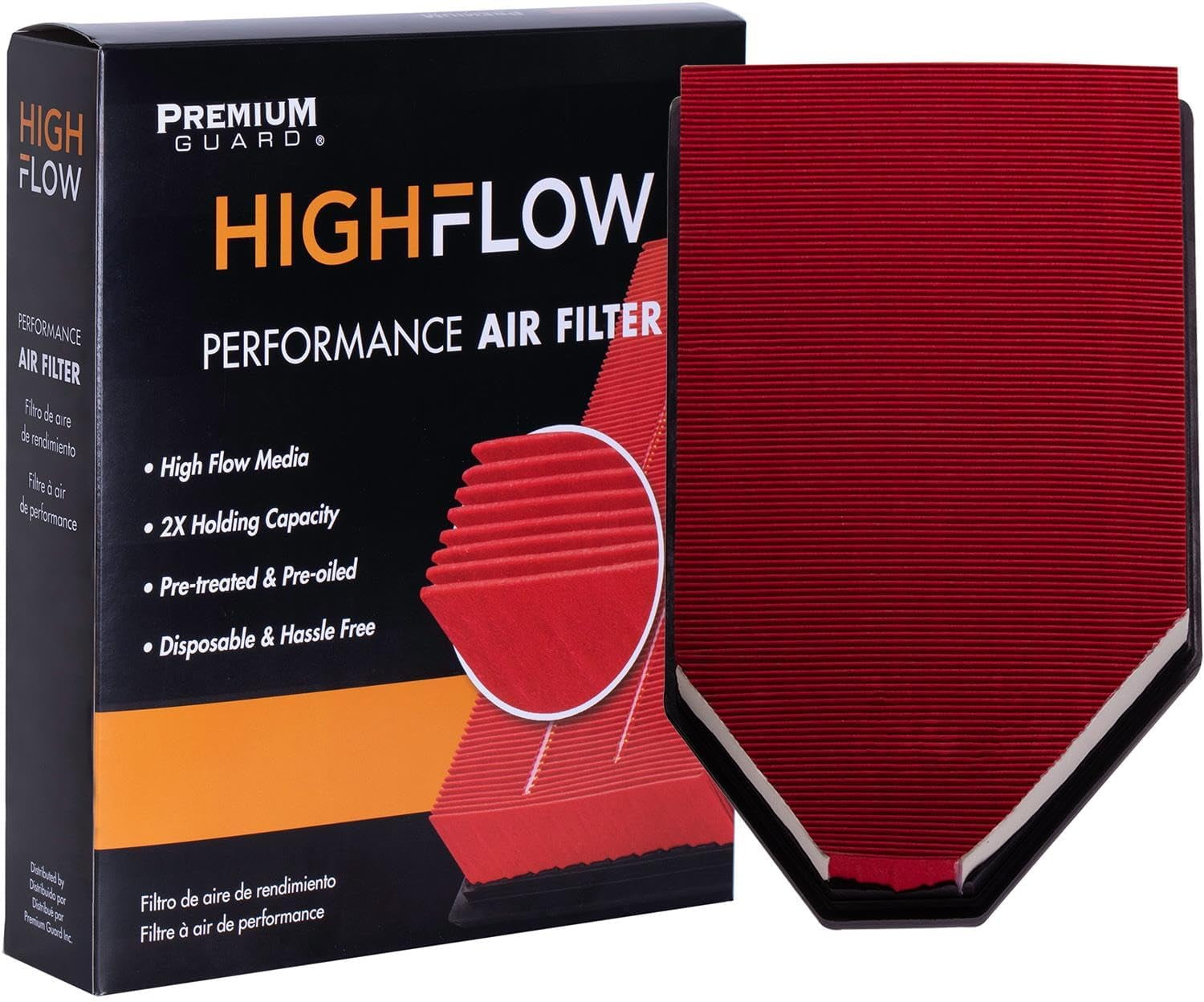 HIGHFLOW High Performance, Pre-Oiled Disposable Engine Air Filter PA6167X | Fits 2011-2023 Dodge Charger, 2011-2023 Chrysler 300, 2011-2023 Dodge Challenger