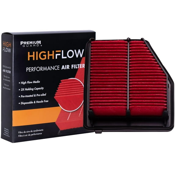 HIGHFLOW High Performance, Pre-Oiled Disposable Engine Air Filter PA6171X | Fits 2012-2015 Honda Civic, 2013-2015 Acura ILX