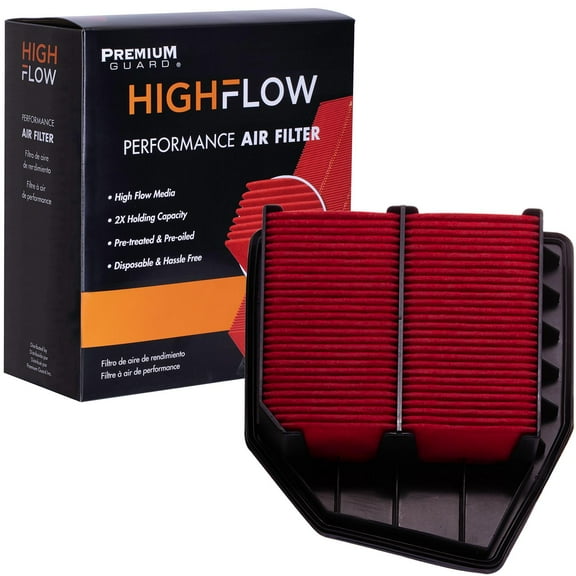 HIGHFLOW High Performance, Pre-Oiled Disposable Engine Air Filter PA6309X | Fits 2008-2012 Honda Accord, 2012-2015 Crosstour