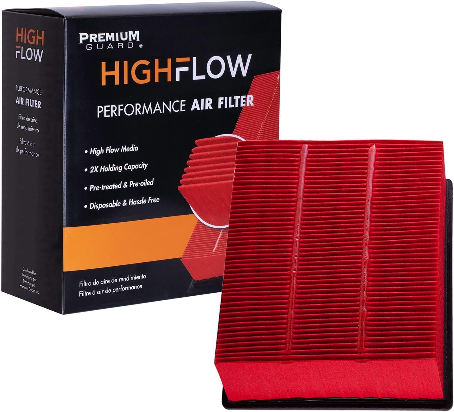 HIGHFLOW High Performance, Pre-Oiled Disposable Engine Air Filter PA6314X | Fits 2011-2025 Ram 2500, 3500, 2011-2024 5500, 4500, 2020-2024 4000, 2007-2010 Dodge Ram 2500, Ram 3500