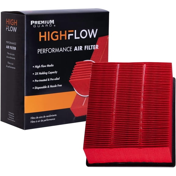 HIGHFLOW High Performance, Pre-Oiled Disposable Engine Air Filter PA6314X | Fits 2011-2025 Ram 2500, 3500, 2011-2024 5500, 4500, 2020-2024 4000, 2007-2010 Dodge Ram 2500, Ram 3500