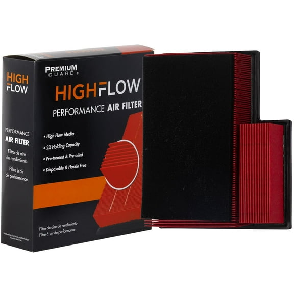 HIGHFLOW High Performance, Pre-Oiled Disposable Engine Air Filter PA8225X | Fits 2015-2025 Ford Transit-250, Transit-350, Transit-350 HD, 2015-2019 Transit-150, 2021-2023 Transit