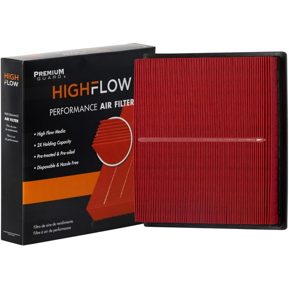 HIGHFLOW High Performance, Pre-Oiled Disposable Engine Air Filter PA99267X | Fits 2019-2025 Toyota RAV4, 2018-2024 Camry, 2019-2025 Lexus ES350, 2023-2025 RX350