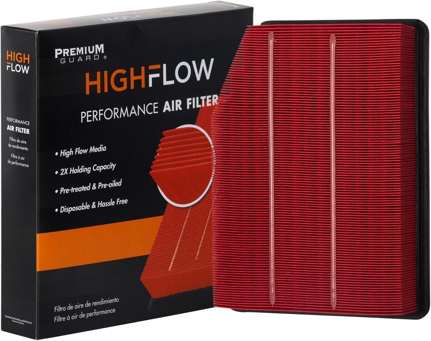 HIGHFLOW High Performance, Pre-Oiled Disposable Engine Air Filter PA99417X | Fits 2019-2025 Chevrolet Silverado 1500, 2019-2025 GMC Sierra 1500, 2021-2025 Chevrolet Tahoe, Suburban