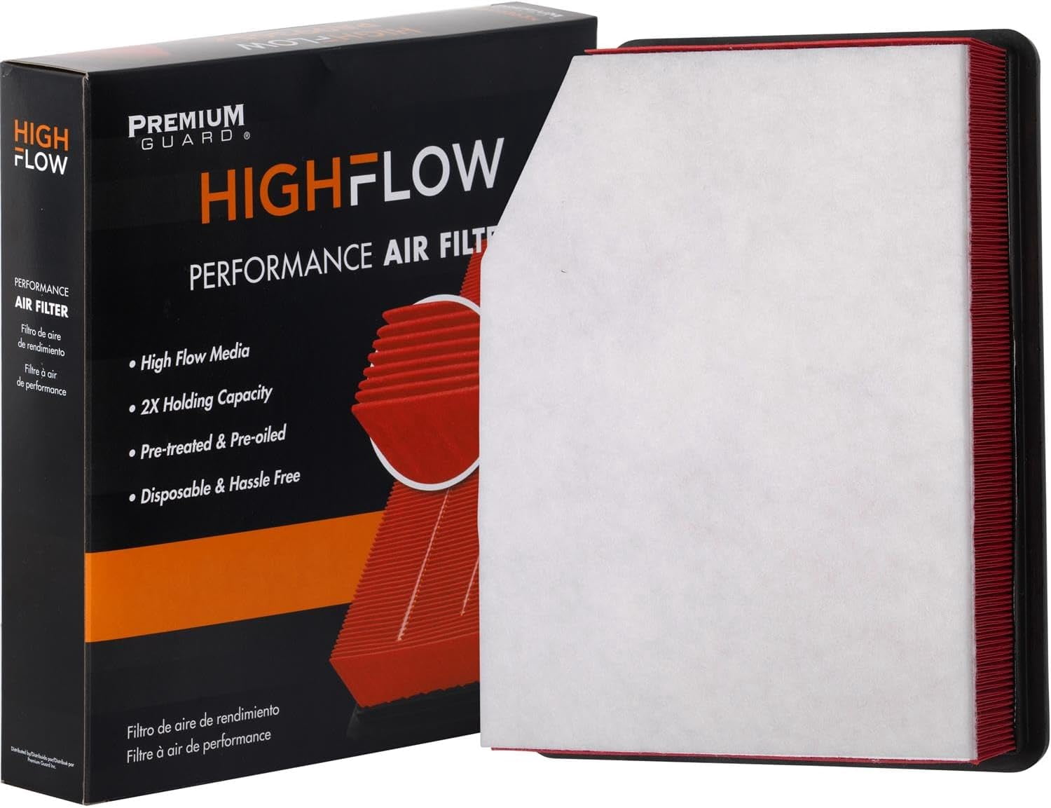 HIGHFLOW High Performance, Pre-Oiled Disposable Engine Air Filter PA99506X | Fits 2019-2025 Chevrolet Silverado 1500, 2019-2025 GMC Sierra 1500, 2020-2025 Chevrolet Silverado 2500 HD