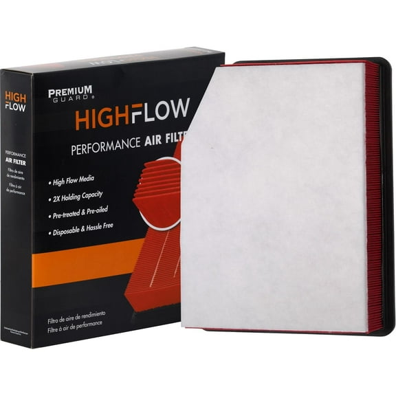 HIGHFLOW High Performance, Pre-Oiled Disposable Engine Air Filter PA99506X | Fits 2019-2025 Chevrolet Silverado 1500, 2019-2025 GMC Sierra 1500, 2020-2025 Chevrolet Silverado 2500 HD