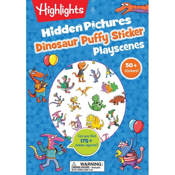 Dinosaur Hidden Pictures Puffy Sticker Playscenes (Paperback)