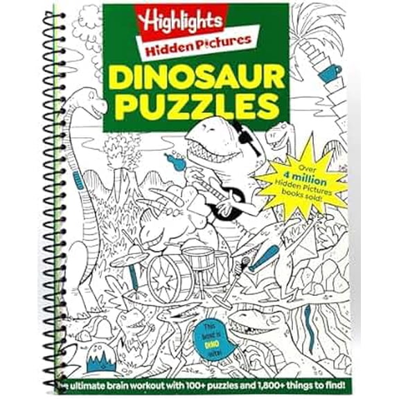HIGHLIGHTS: Dinosaur Puzzles (Spiral Bound)