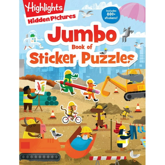 Jumbo Book of Sticker Puzzles: Ultimate Sticker Puzzle Fun with over 800 Stickers and 100 Activities, Including Mazes, Hidden Pictures Scenes and Logic Puzzles (Paperback)