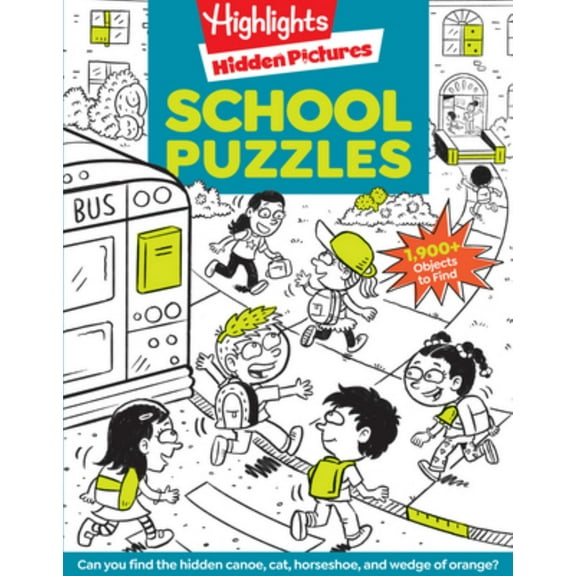 School Puzzles: Activity Book for Kids 6 and up with over 100 Puzzles Featuring Classrooms, Field Trips and More, Search and Find over 1,900 Hidden Objects (Paperback)