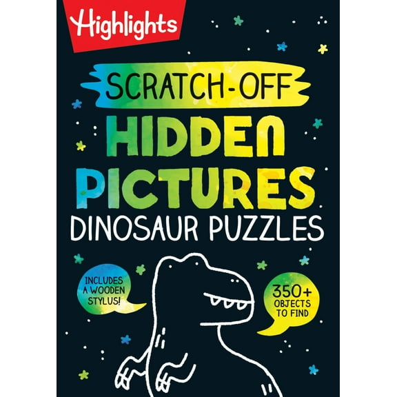 Scratch-Off Hidden Pictures Dinosaur Puzzles: Scratch-Off Hidden Pictures Dinosaur Puzzles (Highlights Scratch-off Activity Books) 64-Page Dinosaur Activity Book with Scratch Art for Kids, 64 page...