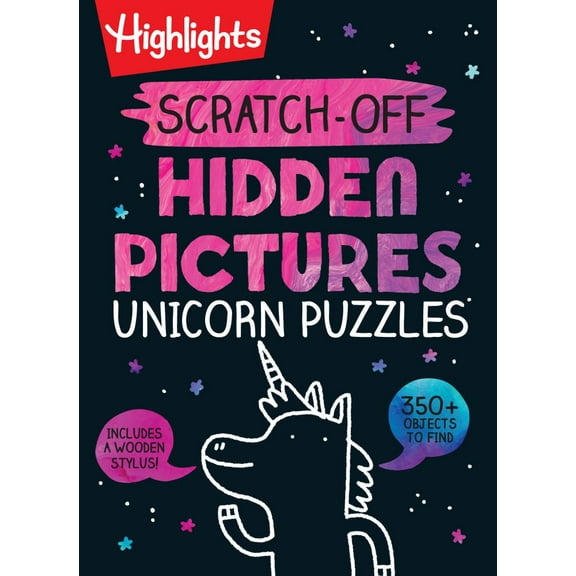 Scratch-Off Hidden Pictures Unicorn Puzzles, 64 pages (Paperback)