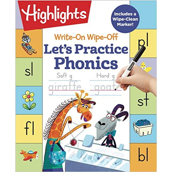 Pre-Owned HIGHLIGHTS: Write-On Wipe-off Let's Practice Phonics (Paperback)