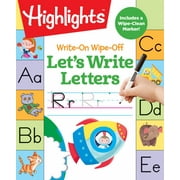Write-On Wipe-off Lets Write Letters Handwriting Practice for Kids Learning to Write, Dry-Erase Lettering Workbook for Ages 3-6 Spiral-Bound
