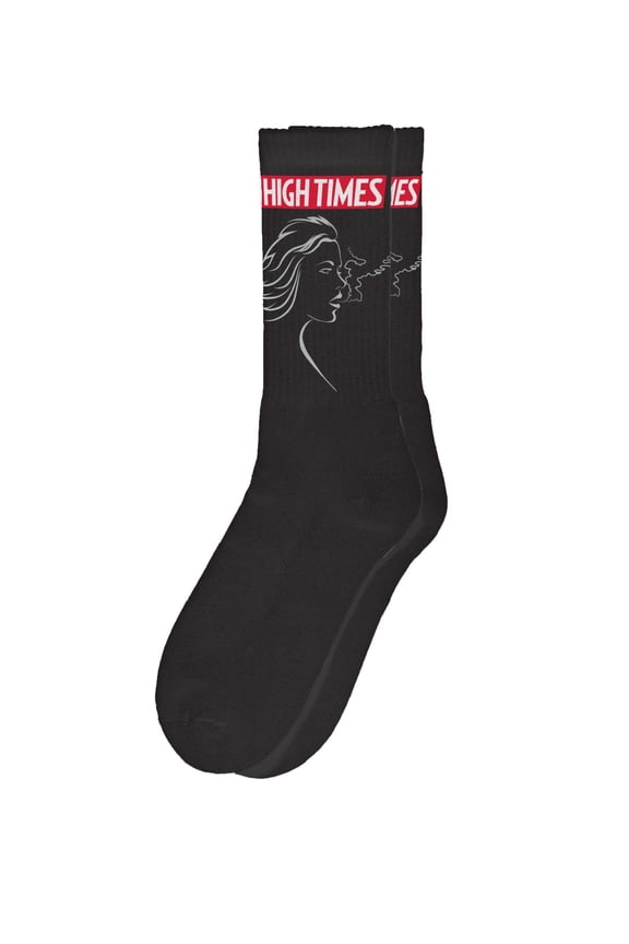 HIGHTIMES Magazine Officially Licensed Socks, Funny Novelty Crew Socks, Fun Unique Patterns And Designs
