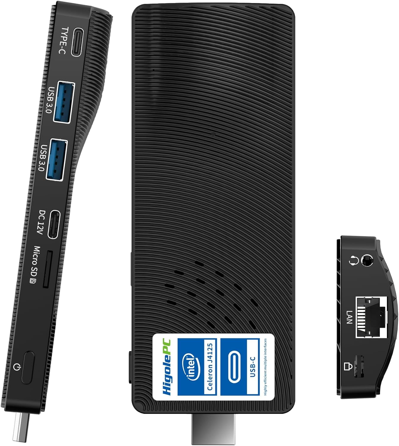 HIGOLEPC Personal Desktop Mini PC Stick, Intel Celeron J4125, 8GB/128GB