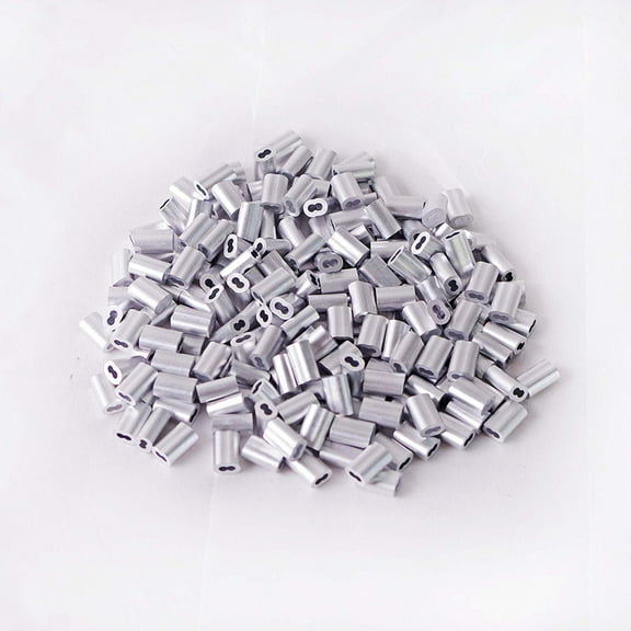 HIGOOD 1/16 Cable Ferrule 200PCS, Aluminum Crimping Loop Sleeve for Wire Rope