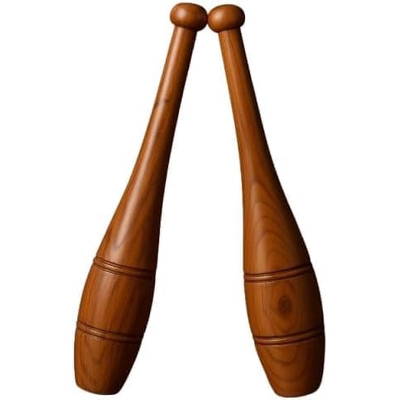HIH Enterprises Sheesham Wood Indian Club Mugdar Strength Training Equipment, 1 Lbs Pair