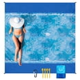 thumbnail image 1 of HIHOHO Beach Blankets Sandproof Beach Mat 79" x 83" for 1-3 Adults Outdoor Picnic Mat with Pocket for Travel Camping Hiking, 1 of 7