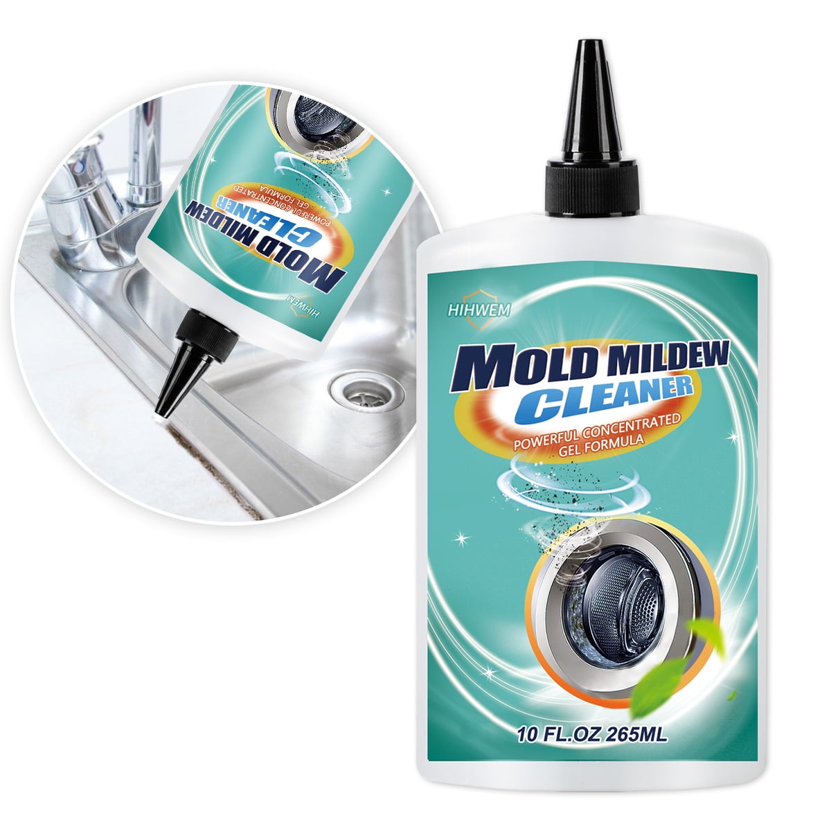 HIHWEM Mold Remover Gel,Household Mold Cleaner for Washing Machine,Tile
