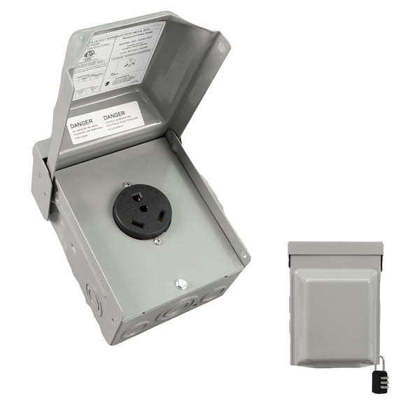 HIITIO 30A TT-30R RV Power Outlet, Weatherproof ETL Listed for Campers